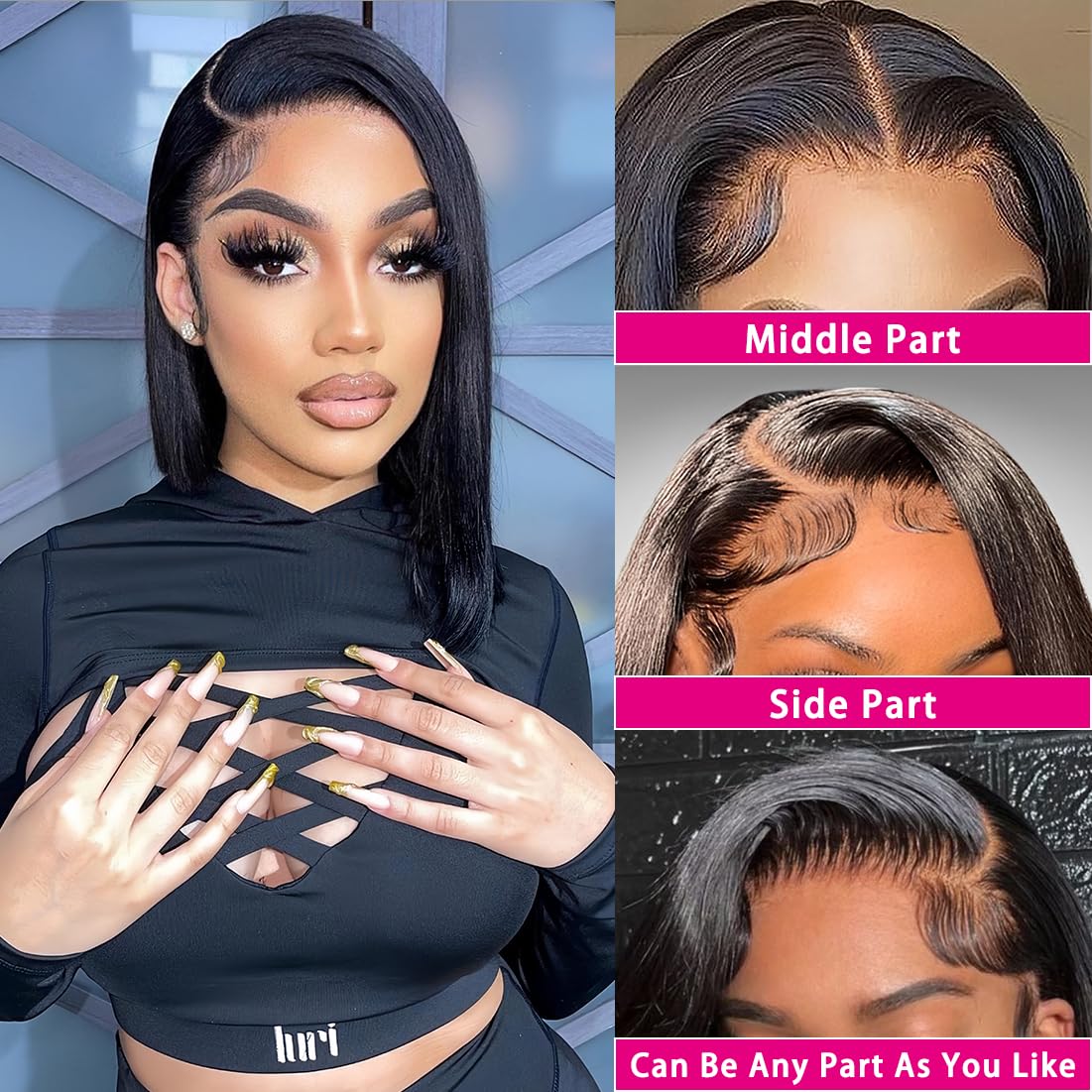 Luxurious Natural Human Hair Bob Wig