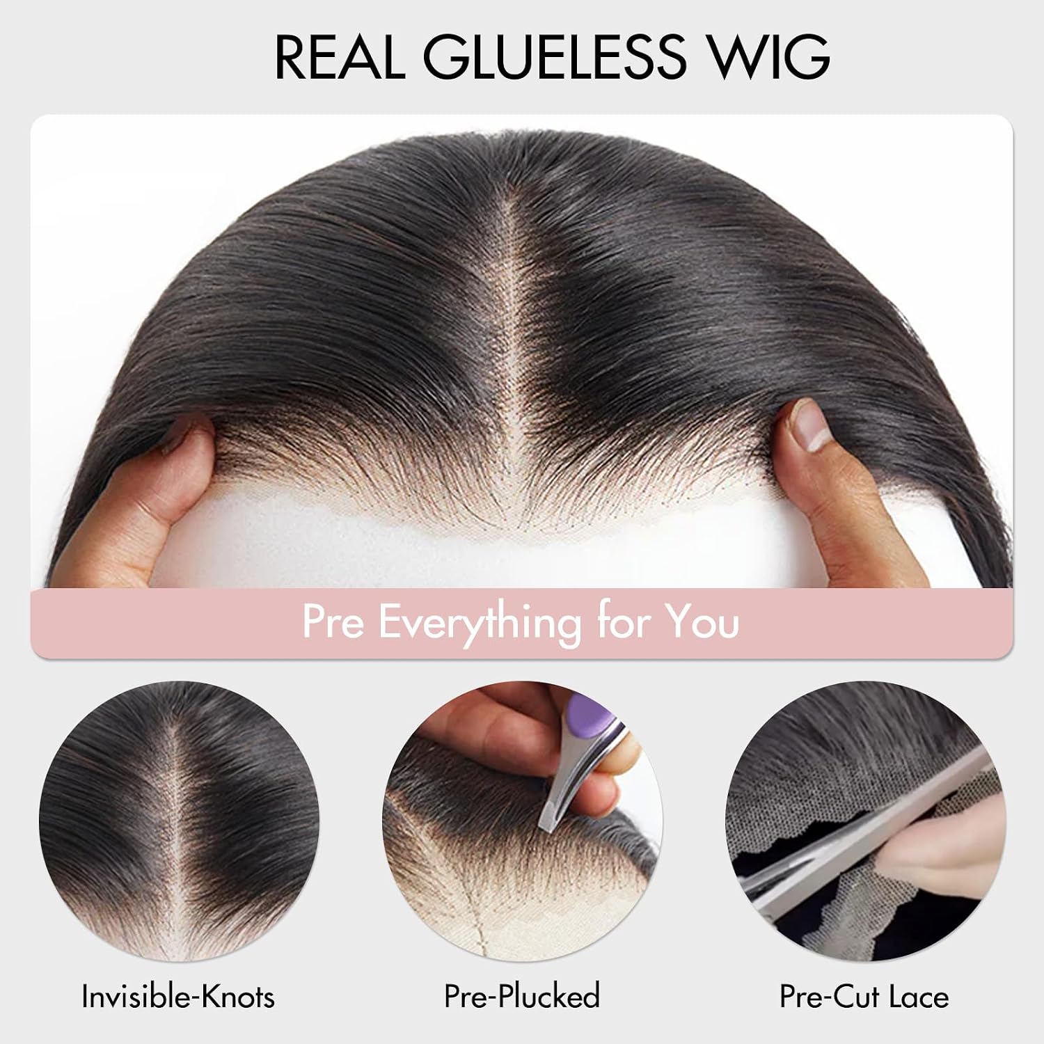 ZHENGON Glueless Bob Wig Human Hair Pre Plucked Pre Cut Wear and Go Bob Wig | 6x4 HD Straight Lace Closure Wigs Human Hair 150% Density Short Wigs for Women 12Inch