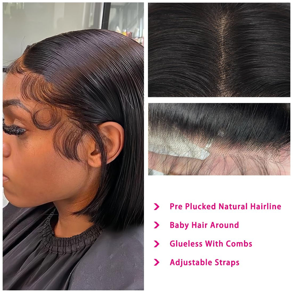 Luxurious Natural Human Hair Bob Wig