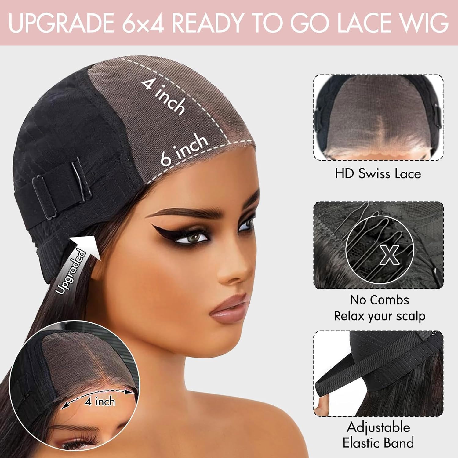 ZHENGON Glueless Bob Wig Human Hair Pre Plucked Pre Cut Wear and Go Bob Wig | 6x4 HD Straight Lace Closure Wigs Human Hair 150% Density Short Wigs for Women 12Inch