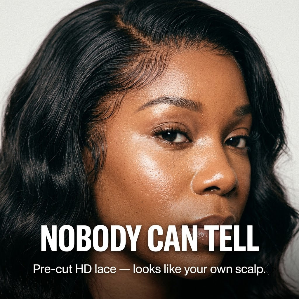Nobody can tell pre-cut HD lace body wave wig