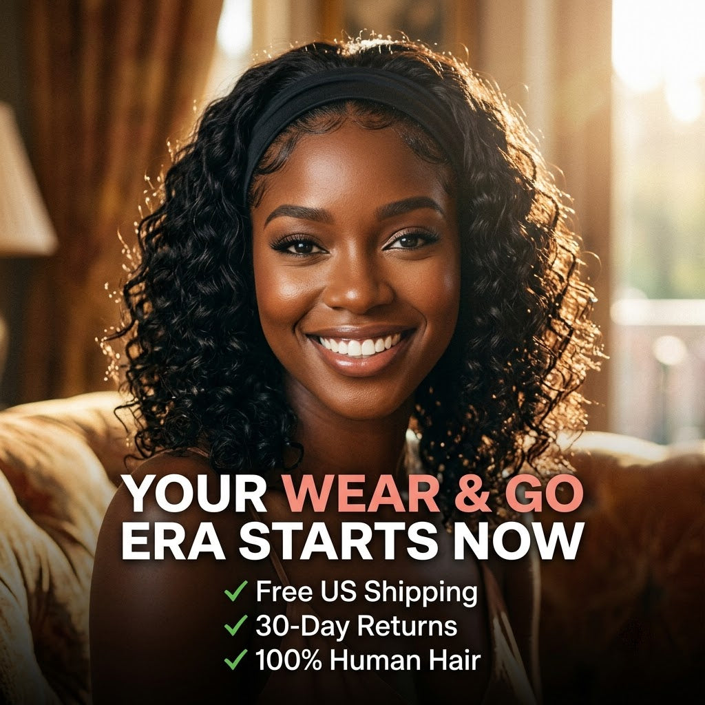 Wear and go headband wig in 3 steps
