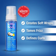 Curl-defining mousse creates soft wraps, tames frizz, defines curls