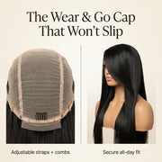Wear and go cap 13x6 straight wig