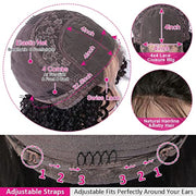 Deep Wave Lace Front Wigs Human Hair 180% Density 18 Inch | 4x4 HD Transparent Lace Closure, Glueless with Baby Hair, Pre Plucked Natural Hairline for Women
